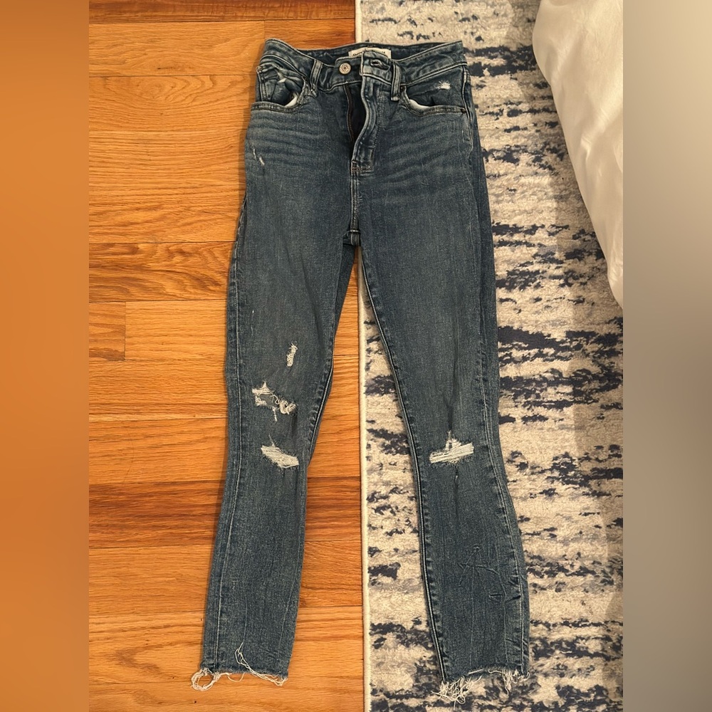 Abercrombie & Fitch The Super Skinny Ankle High Rise Jeans